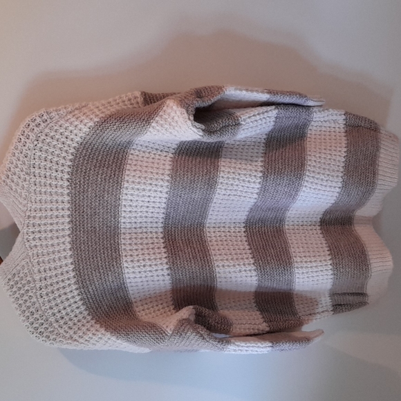 EBBY & I Wool blend Cosy Pastel Stripe Knit Cardi Winter Cardigan NWT - Picture 11 of 16